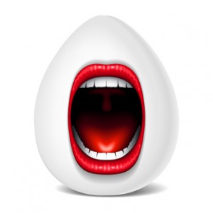 egg mounth open